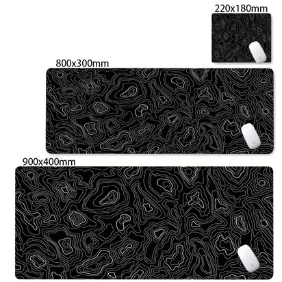 Desk Mat Black And White Strata Liquid Mousepad