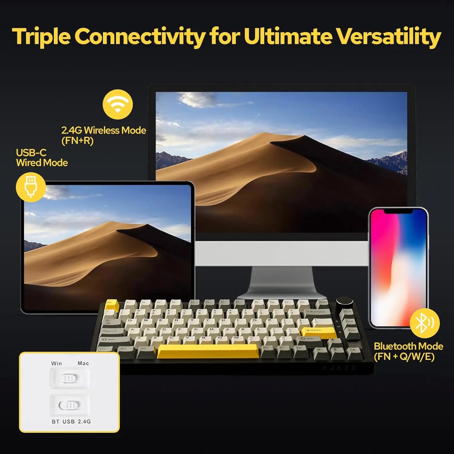 Pro Gaming Mechanical Keyboard Bluetooth