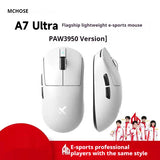 MCHOSE A7 Ultra Mouse Esports GamesThree Modes Pro Wireless Bluetooth PAW3395 Lightweight Laptop Office Mouse Support Ergonomics