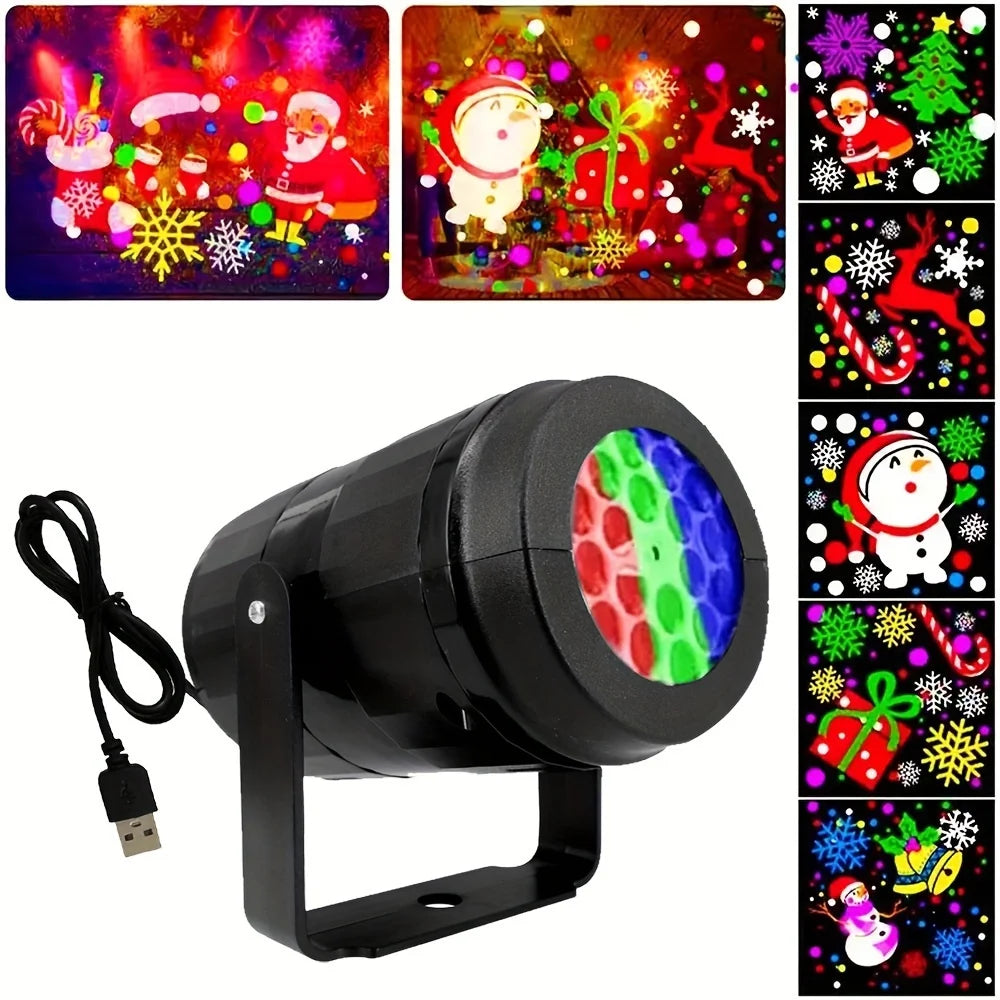 Snowflake Christmas Laser Projector Light,16 patterns Waterproof
