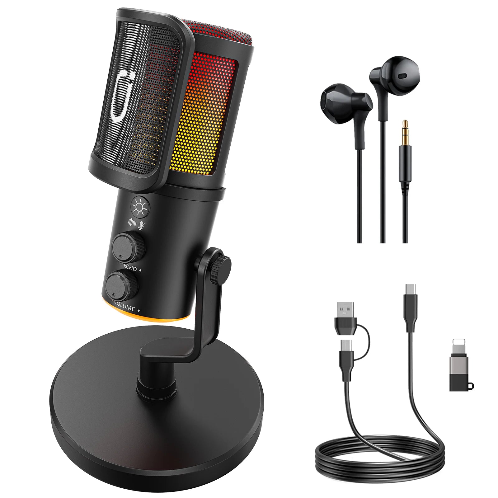 USB/XLR Dynamic Microphone for Podcast Recording