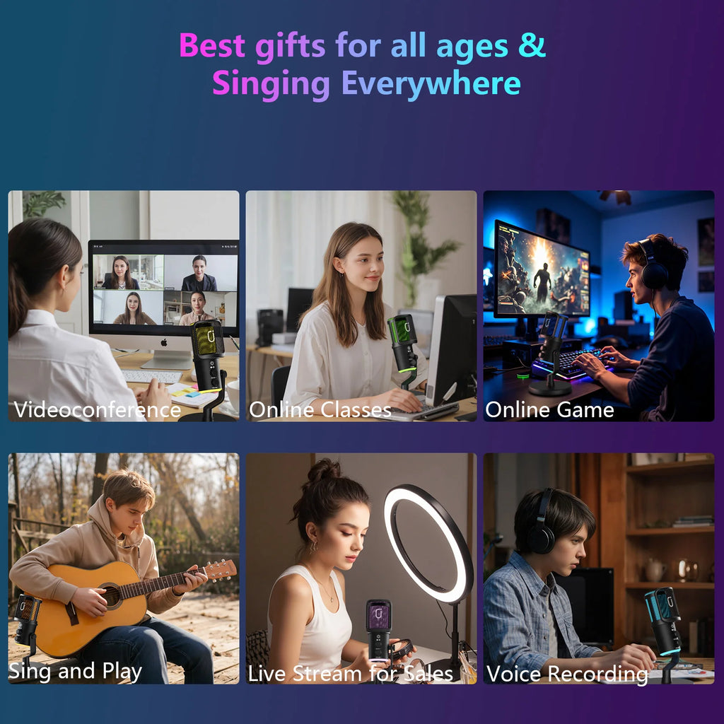 USB/XLR Dynamic Microphone for Podcast Recording