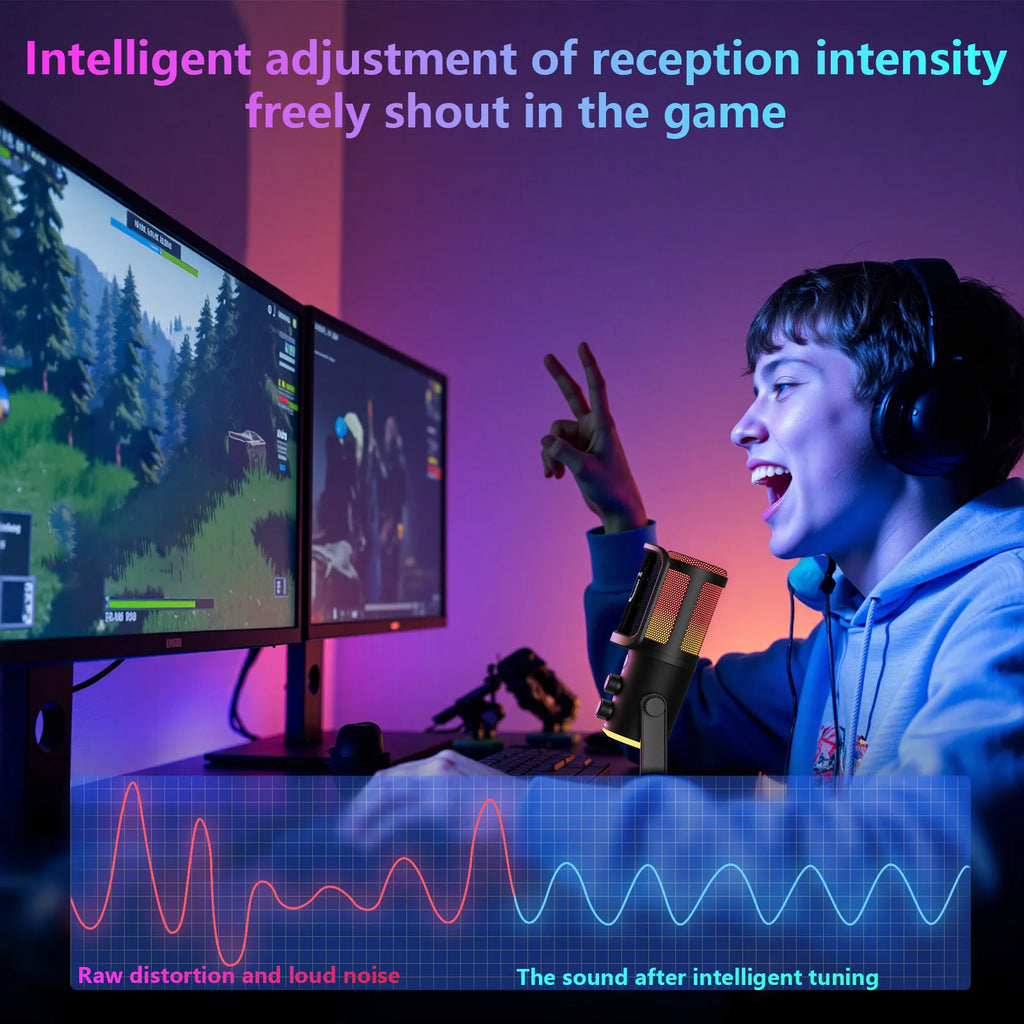 USB/XLR Dynamic Microphone for Podcast Recording