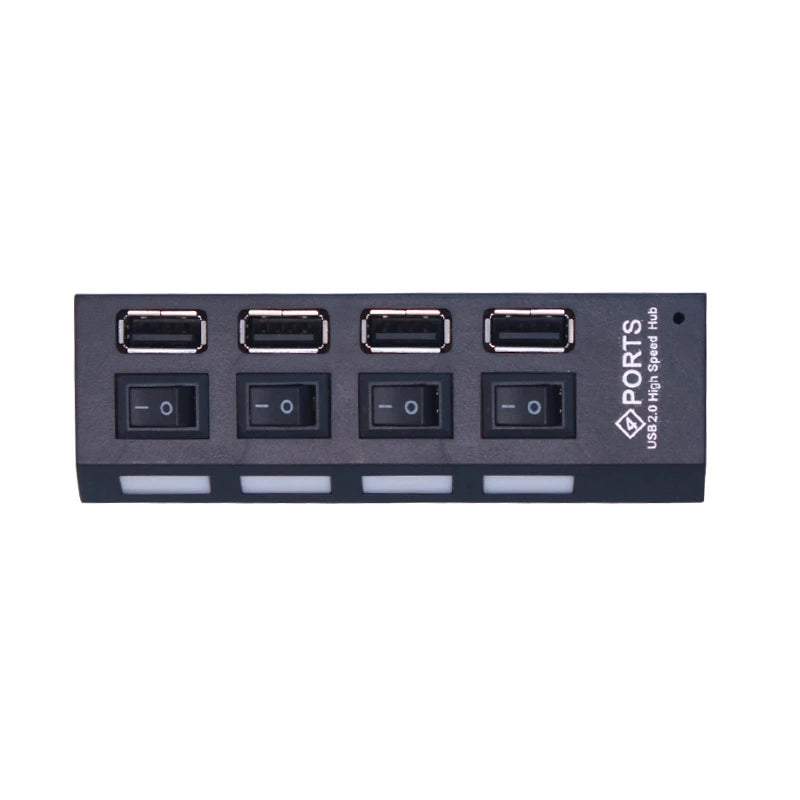 USB 2.0 Hub  Multi USB Splitter Hub Use Power Adapter 4/7 Port Multiple Expander with Switch for PC