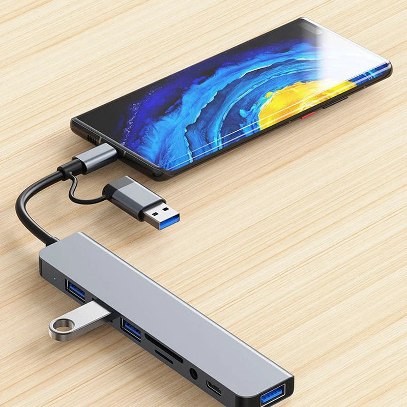 8 in 2 USB +Type C HUB D