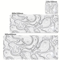 Desk Mat Black And White Strata Liquid Mousepad