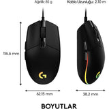 Logitech G102 Mouse USB Wired Gaming Mouse 8000 DPI