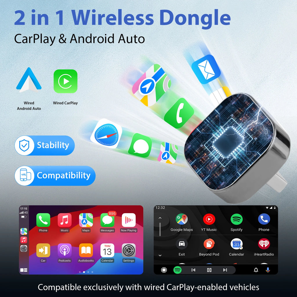 2 in 1 Wireless CarPlay