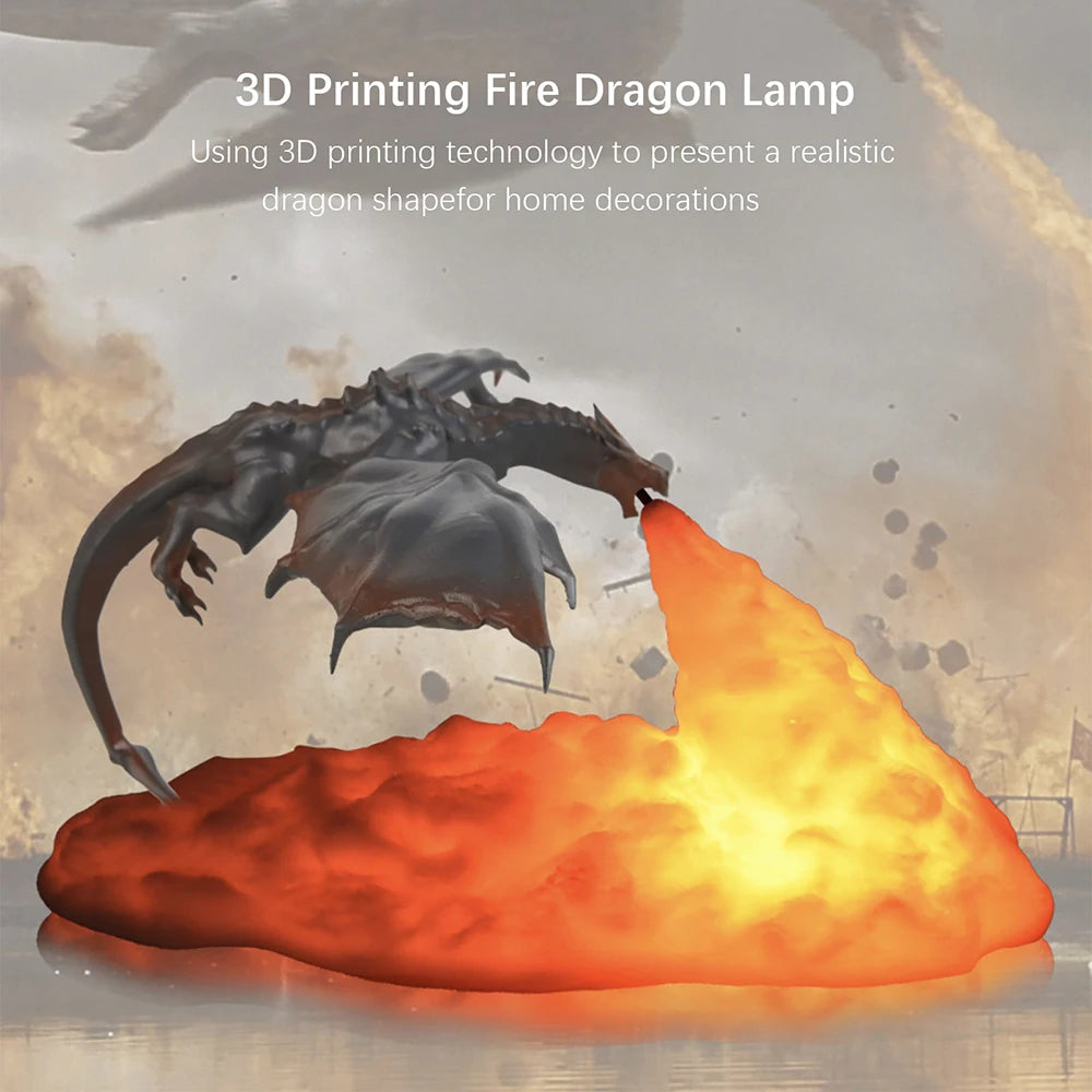 Printed Fire Dragon Lights