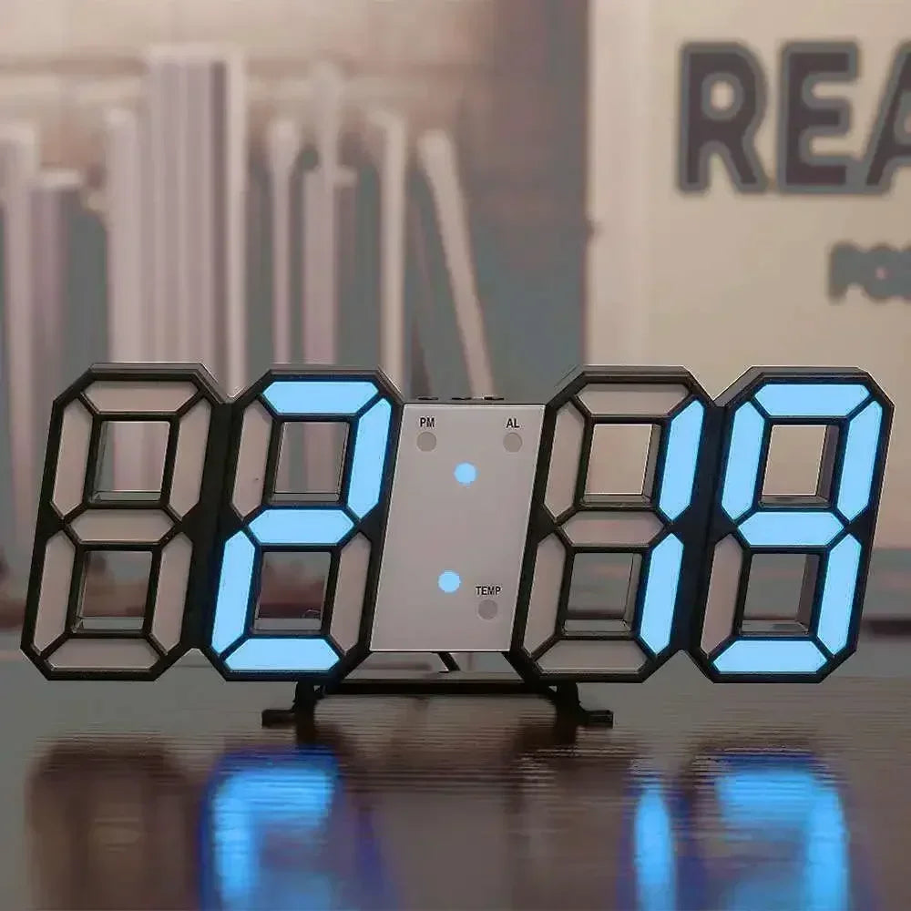 3D LED Digital Clock Wall