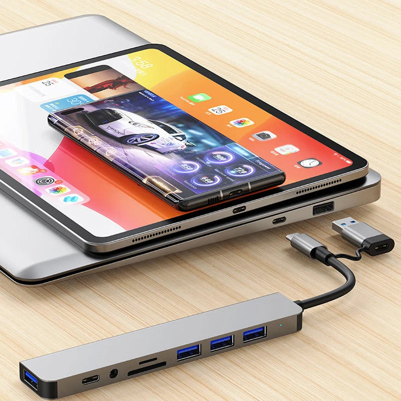 8 in 2 USB +Type C HUB D