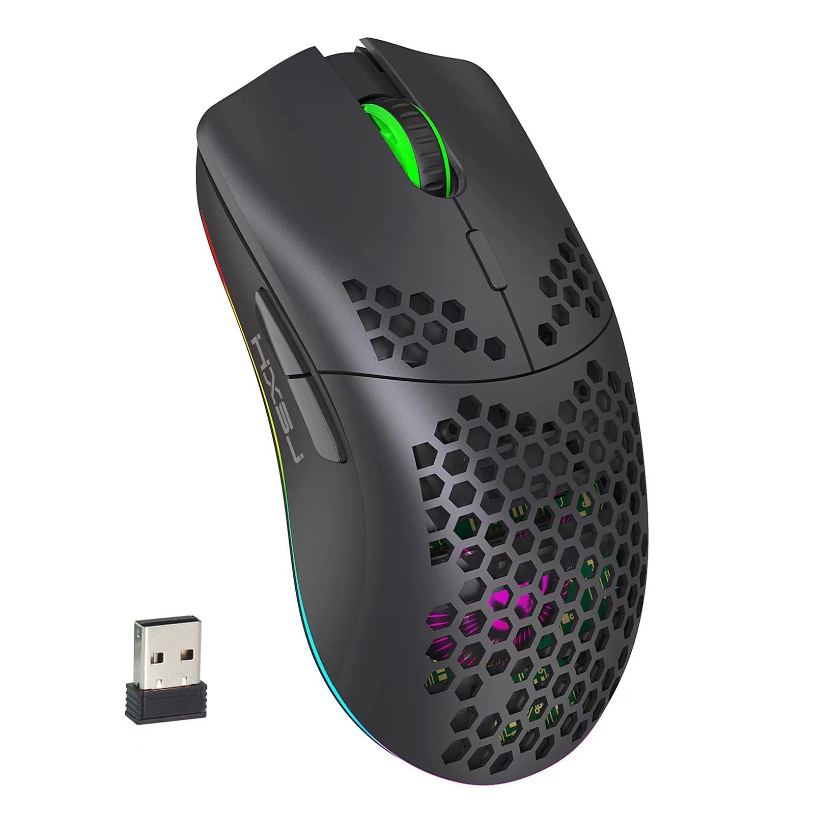 RGB 2.4G Wireless Gaming Mouse RGB Lighting Mouse with Adjustable DPI Ergonomic Design