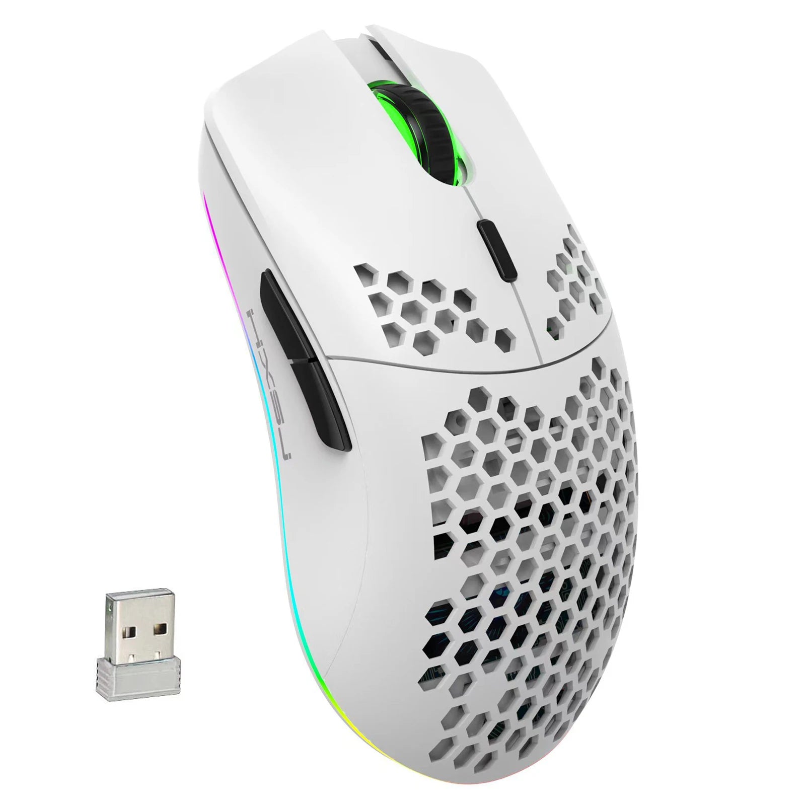 RGB 2.4G Wireless Gaming Mouse RGB Lighting Mouse with Adjustable DPI Ergonomic Design