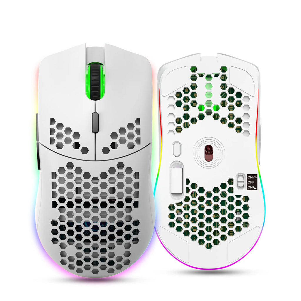 RGB 2.4G Wireless Gaming Mouse RGB Lighting Mouse with Adjustable DPI Ergonomic Design