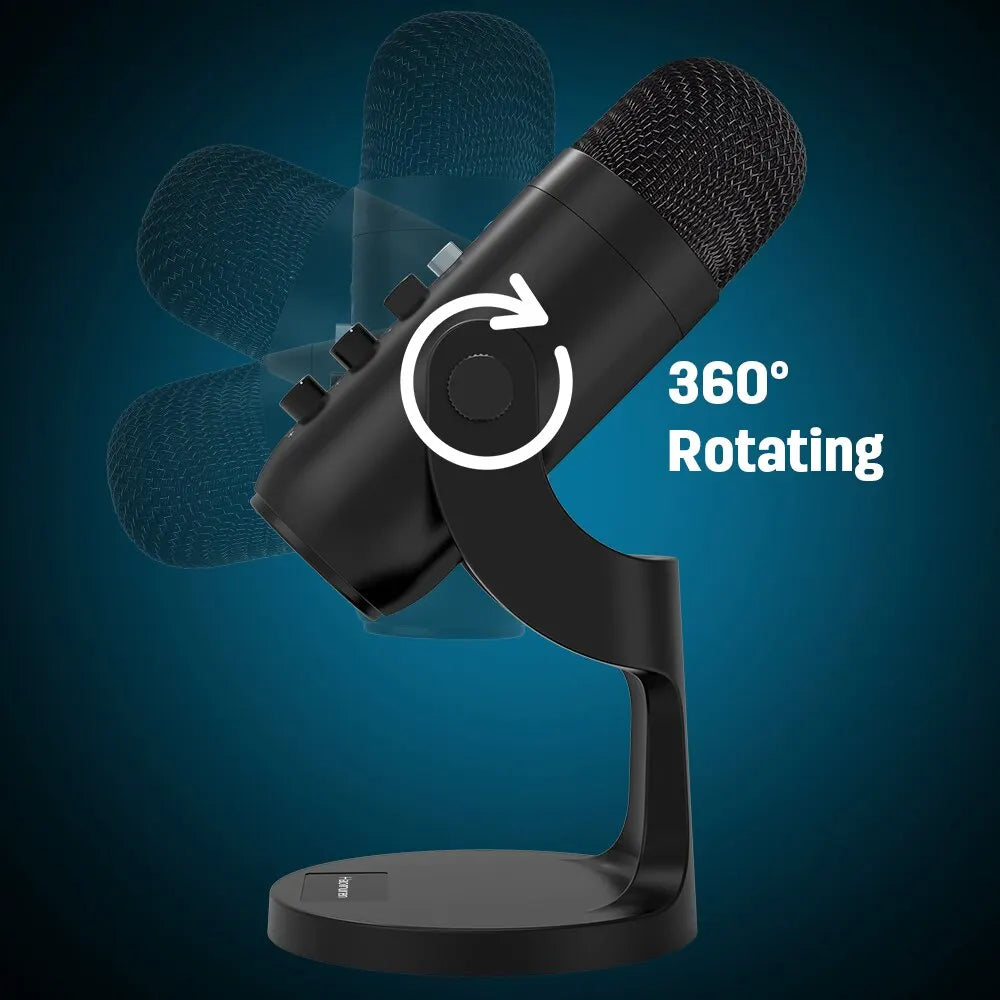 USB Microphone for PC Mac Gaming Recording Stream Podcast