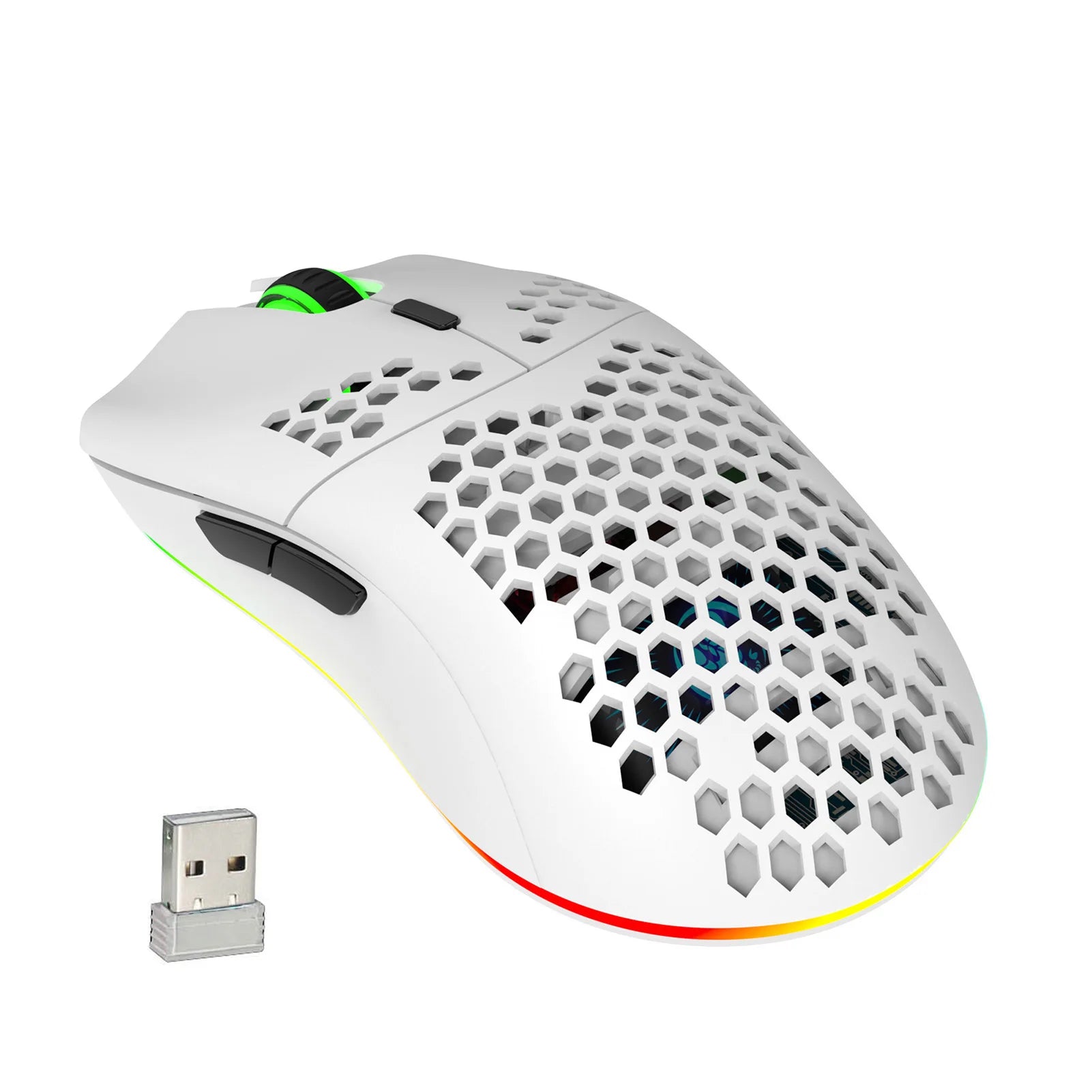 RGB 2.4G Wireless Gaming Mouse RGB Lighting Mouse with Adjustable DPI Ergonomic Design