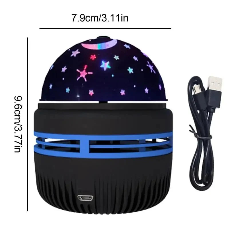 LED Starry Sky Night Lights USB Rotating Projector Lamp Magic Ball Moon Star Christmas Lights