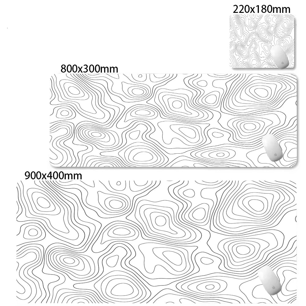 Desk Mat Black And White Strata Liquid Mousepad