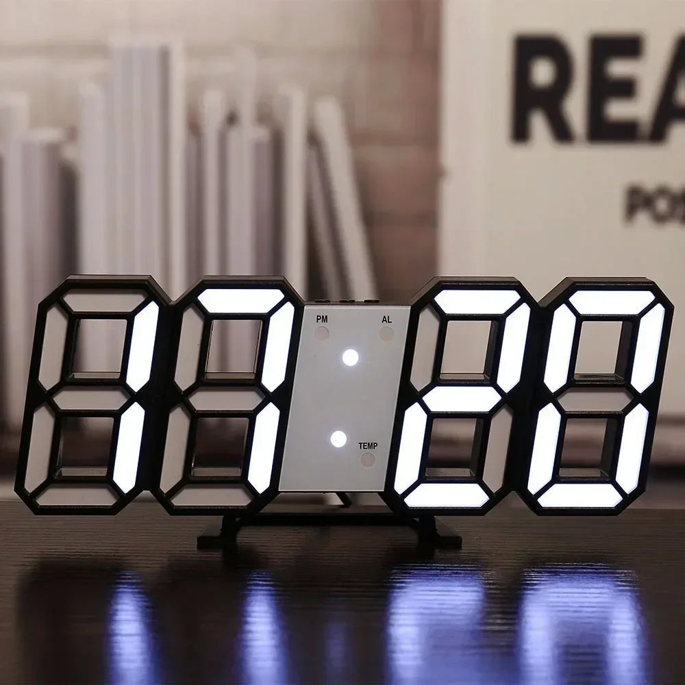 3D LED Digital Clock Wall