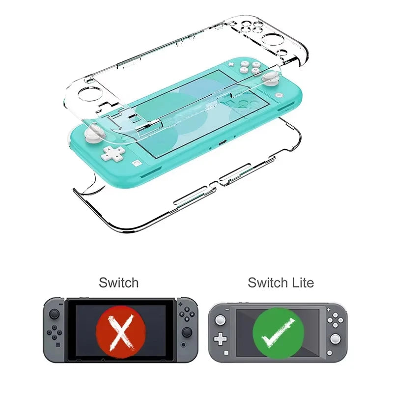 Anti-Slip Protective Cover Compatible with switch Lite Game Console Full Cover Crystal