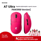 MCHOSE A7 Ultra Mouse Esports GamesThree Modes Pro Wireless Bluetooth PAW3395 Lightweight Laptop Office Mouse Support Ergonomics