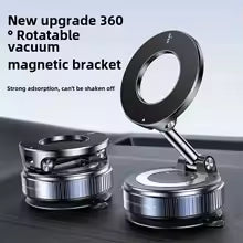 Upgraded Aluminum Alloy Vacuum Magnetic Car Phone Holder with 360° Rotation
